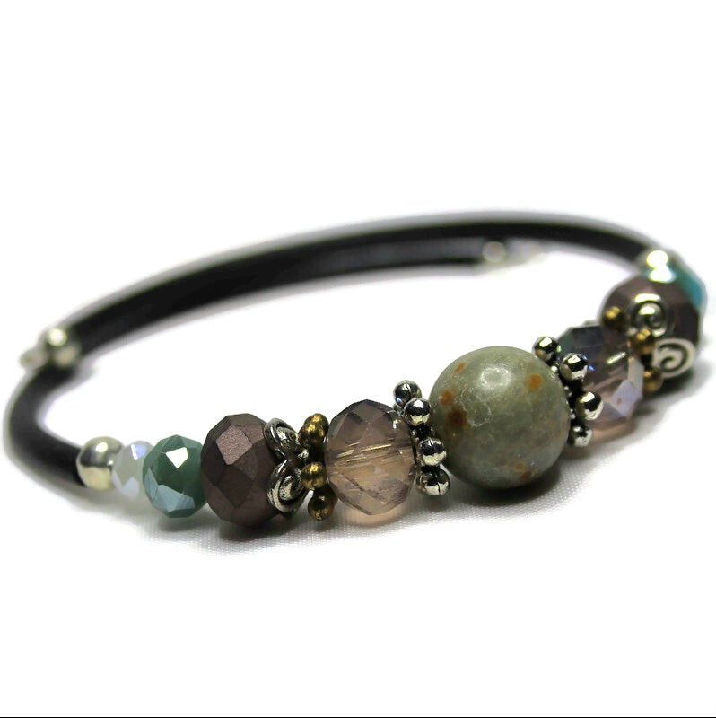 Wrap Bracelet & Earring Set - Impression Jasper